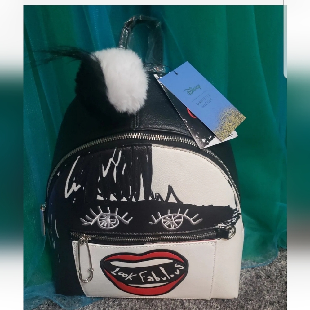 Danielle Nicole Disney Cruella Look Fabulous Backpack NEW w Tags
